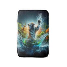 Majestic Tiger Splash Fantasy Wildlife Nature Badematte