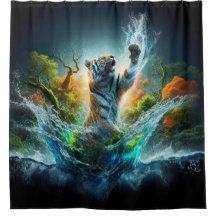 Majestic Tiger Splash Fantasy Wildlife Nature