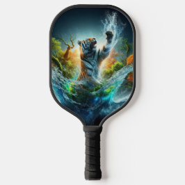 Majestic Tiger Splash Fantasy Wildlife Nature Pickleball Schläger