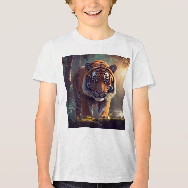 Majestic Tiger Tri-Blend Shirt (Vorderseite)