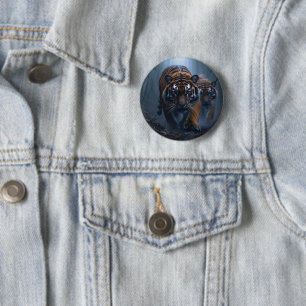 Majestic Tigers in einem foggischen Dschungel Button