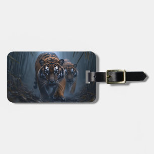 Majestic Tigers in einem foggischen Dschungel Gepäckanhänger