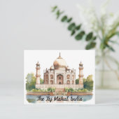 Majestic Timeless Schönheit des Taj Mahal Postkarte (Stehend Vorderseite)