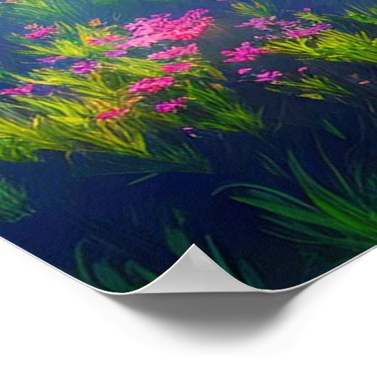 Majestic Tree auf der kleinen Insel Poster (Ecke)