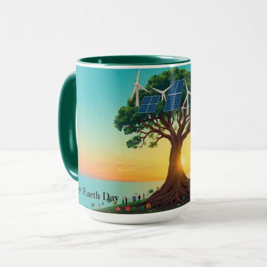Majestic Tree Powering a Green Community Tasse (Vorderseite Links)