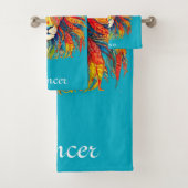 Majestic Tribal Lion mit Individuelle Name Badhandtuch Set (Insitu)
