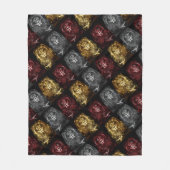 Majestic Trio Lions Pattern Fleecedecke (Vorderseite)