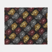 Majestic Trio Lions Pattern Fleecedecke (Vorderseite (Horizontal))