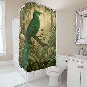 Majestic Tropical Bird im grünen Dschungel 3 Duschvorhang (Beispiel)