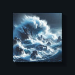 Majestic Turquoise Ocean Wave Under Dramatic Storm Leinwanddruck<br><div class="desc">A powerful and awe-inspiring digital landscape featuring a massive turquoise wave curling against a backdrop of dark, dramatic storm clouds. The intense lighting and high-contrast textures of the water evoke a sense of cinematic grandeur and natural energy. Perfect for large-scale wall art, modern coastal interiors, or as a striking focal...</div>