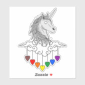 Majestic Unicorn Illustration Art Aufkleber (Blatt)