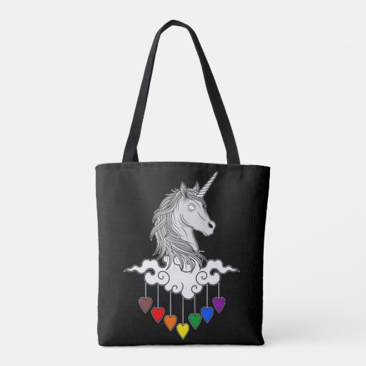 Majestic Unicorn Illustration Art Tasche (Rückseite)