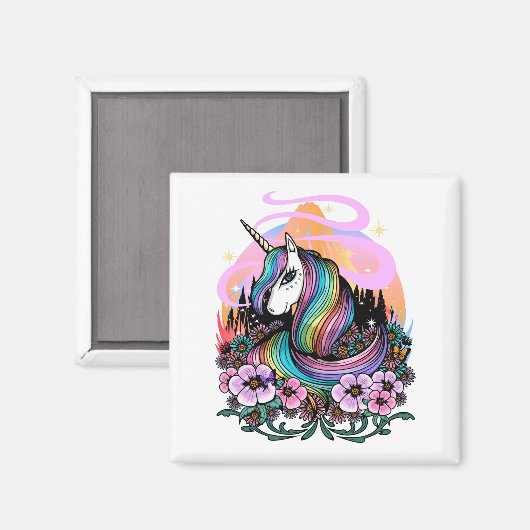 Majestic Unicorn Magnet (Vorderseite/Rückseite)