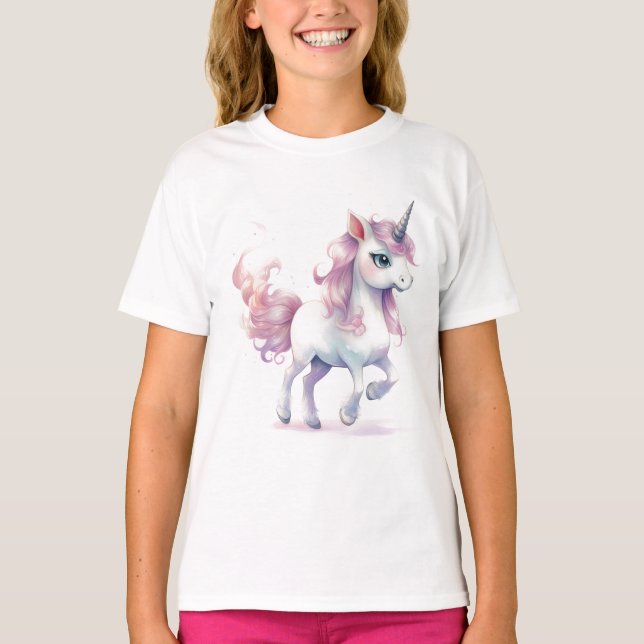 Majestic Unicorn mit Bleitmehl T-Shirt (Vorderseite)