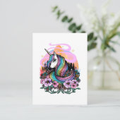 Majestic Unicorn Postkarte (Stehend Vorderseite)