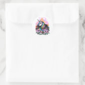 Majestic Unicorn Runder Aufkleber (Tasche)