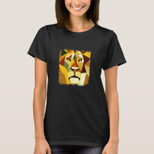 Majestic Vector Lion Head mit Coolem Kunstwerk T-Shirt
