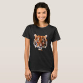 Majestic Vector Tiger Head mit Coolem Artwork T-Shirt (Vorne ganz)