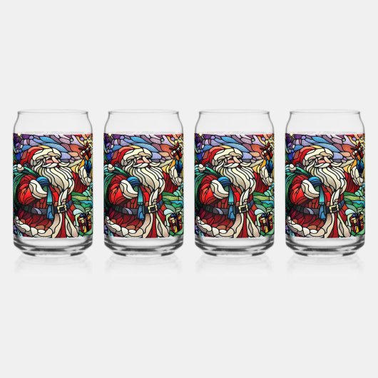 Majestic verkettet Glass Santa und Reindeerts Dosenglas (Hinten)