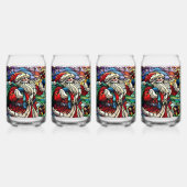 Majestic verkettet Glass Santa und Reindeerts Dosenglas (Vorderseite)