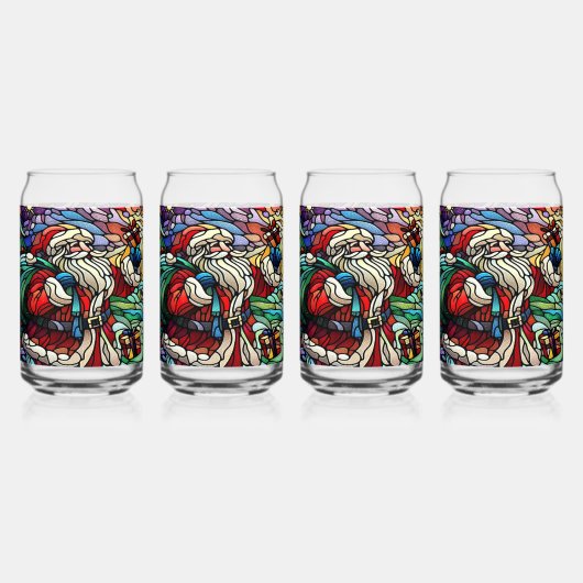 Majestic verkettet Glass Santa und Reindeerts Dosenglas (Vorderseite)