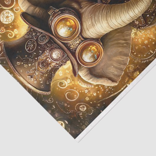 Majestic Verziert Steampunk Elephant AT3 Decoupage Seidenpapier (Ausschnitt)