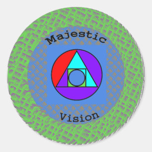 Majestic Vision Triangulation Series T - Shirt Runder Aufkleber