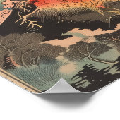 Majestic Vulkan Flames and Smoke Nature Poster (Ecke)