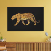 Majestic Walking Leopard Illustration Leinwanddruck (Insitu (Wohnzimmer))
