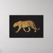 Majestic Walking Leopard Illustration Leinwanddruck (Vorderseite)
