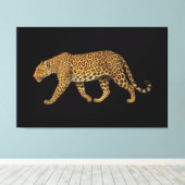 Majestic Walking Leopard Illustration Leinwanddruck (Insitu (Holzboden))