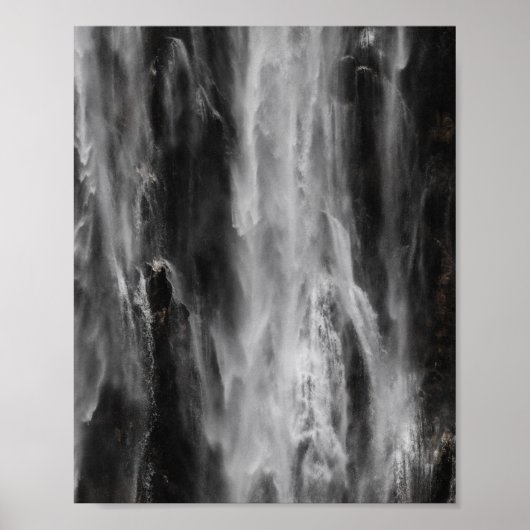 Majestic Wasserfall Boka, Slowenien in schwarz und Poster (Vorne)