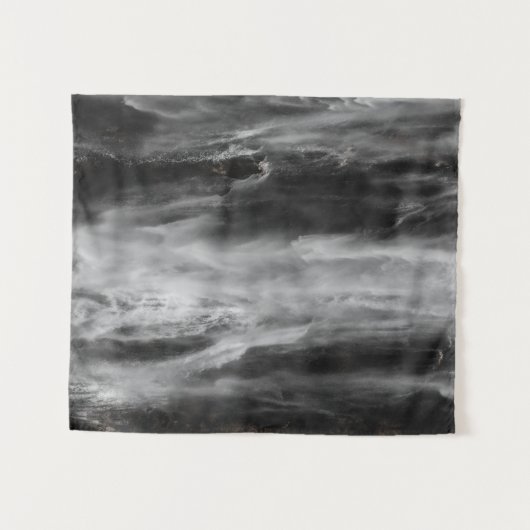 Majestic Wasserfall Boka, Slowenien in schwarz und Wandteppich (Vorderseite (Horizontal))