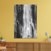 Majestic Wasserfall Boka, Slowenien, schwarz und w Leinwanddruck (Insitu (Wohnzimmer))