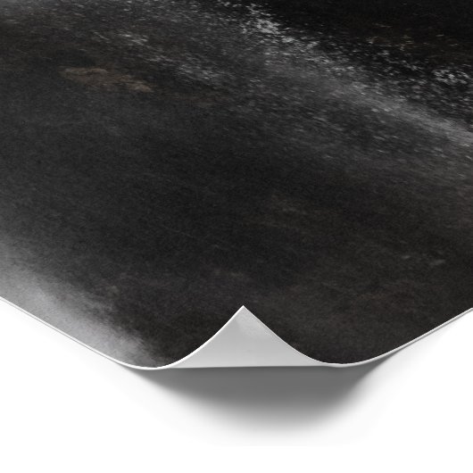 Majestic Wasserfall Boka, Slowenien, schwarz und w Poster (Ecke)