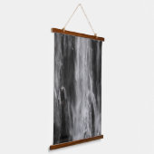 Majestic Wasserfall Boka, Slowenien, schwarz und w Wandteppich Mit Holzrahmen (Gewinkelt)