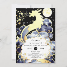 Majestic Watercolor Dragon Birthday