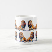 Majestic Watercolor Lion Art Kaffeetasse (Mittel)