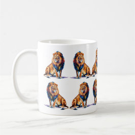 Majestic Watercolor Lion Art Kaffeetasse