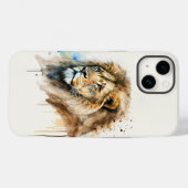 Majestic Watercolor Lion Phone Case (Rückseite (Horizontal))