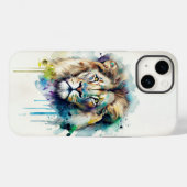 Majestic Watercolor Lion Phone Case (Rückseite (Horizontal))