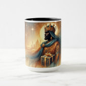 "Majestic Watercolor of the Dark-Skinned King" Tasse (Zentrum)