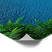 Majestic Waterfall im Dschungel Poster (Ecke)