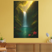 Majestic Waterfall Nature Canvas Print Leinwanddruck (Insitu (Wohnzimmer))