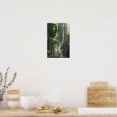 Majestic Waterfall Nature Scene Poster (Küche)