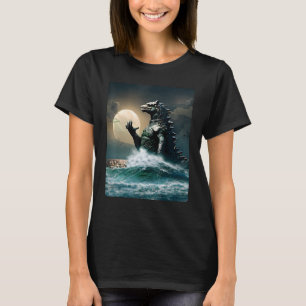 Majestic Wave Art The Great Monster von Kanagawa T-Shirt