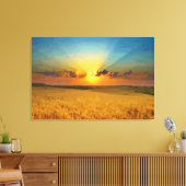 Majestic Weizenfelder anzeigen Ölgemälde Leinwanddruck (Insitu (Wohnzimmer))