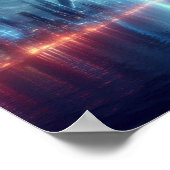 Majestic Whale Above Starlit City Skyline Poster (Ecke)