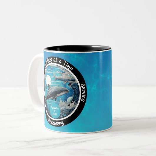 Majestic WhaleCustom Erholung Meilenstein Geschenk Zweifarbige Tasse (Vorderseite Links)