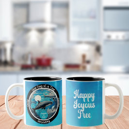 Majestic WhaleCustom Erholung Meilenstein Geschenk Zweifarbige Tasse